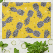 パイナップルオン金ゴールド キッチンタオル (折り畳み)