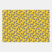 パイナップルオン金ゴールド ラッピングペーパーシート (正面3)