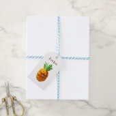 パイナップルカスタム文字ギフトラベル ギフトタグ (より糸付き)