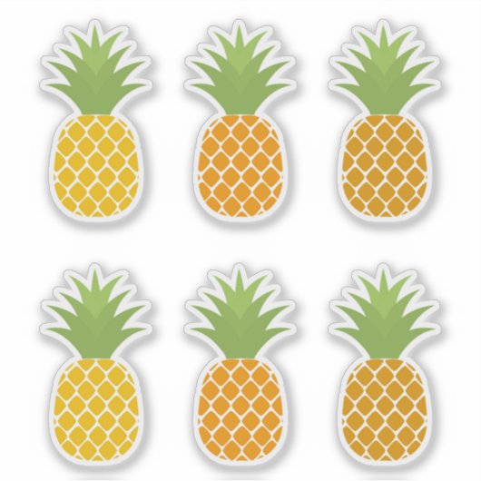 パイナップルカスタム果実切りビニールのシール シール (正面)