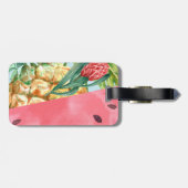 パイナップルカッコいいスイカのハイビスカスパーム葉 ラゲッジタグ (裏面横)