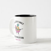 パイナップルカッコいいファミリー懇親会トリップビーチバケーション ツートーンマグカップ (正面左)