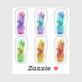 パイナップルカラフルのシール シール (シート)