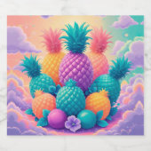 パイナップルカラフルン スパークリングワインラベル (シングルラベル)