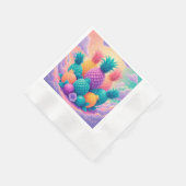パイナップルカラフルン 縁ありカクテルナプキン (角)