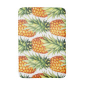 パイナップルカラフル夏の熱帯パターン バスマット (正面縦)
