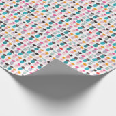 パイナップルカラフル葉の、熱帯のドードル。 ラッピングペーパー (角)