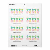 パイナップルカラフル蔵書票ラベル ラベル (フルシート)