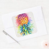 パイナップルカラフル スクエアシール (封筒)