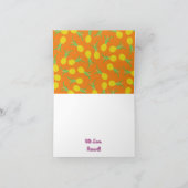 パイナップルキュート夏の1st誕生日パーティーテーマ カード (内部)