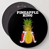 パイナップルキングメンズパイナップルラバーシャツキュートピン 缶バッジ (正面&裏面)