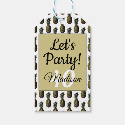 パイナップルギフトラベル ギフトタグ (正面)
