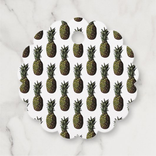 パイナップルギフト/メッセージカード – オパーソナライズされたプション フェイバータグ (裏面)