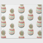 パイナップルクリスマスの包むこと ラッピングペーパー (フラット)