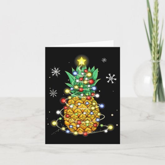 パイナップルクリスマスクリスマス灯 カード (正面)