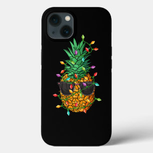 パイナップルクリスマスツリーライトサングラスおもしろいX iPhone 13ケース