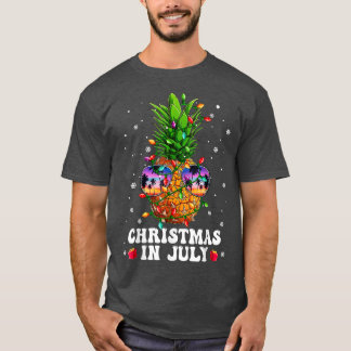 パイナップルクリスマスin 7月アロハハワイビーチH Tシャツ