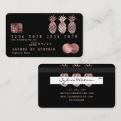 パイナップルクレジットカードのスタイルの滴下金ゴールド 名刺 (正面/裏面)