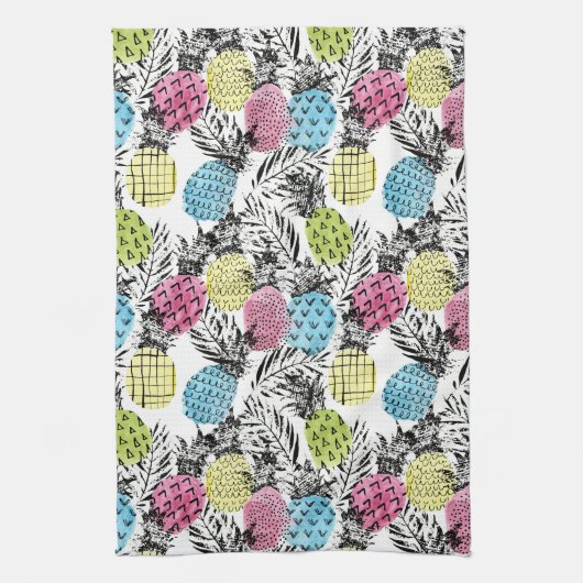 パイナップルグランジなやし キッチンタオル (縦)