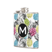 パイナップルグランジなやし|モノグラム フラスク (左)