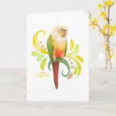 パイナップルグリーンの頬紅 カード (黄色い花)