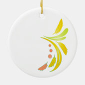 パイナップルグリーンの頬 セラミックオーナメント (裏面)