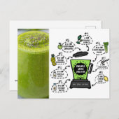 パイナップルグリーンスムージーレシピはがき ポストカード (正面/裏面)