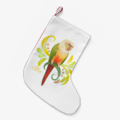 パイナップルグリーンチークコニュア スモールクリスマスストッキング (正面 (吊り時))