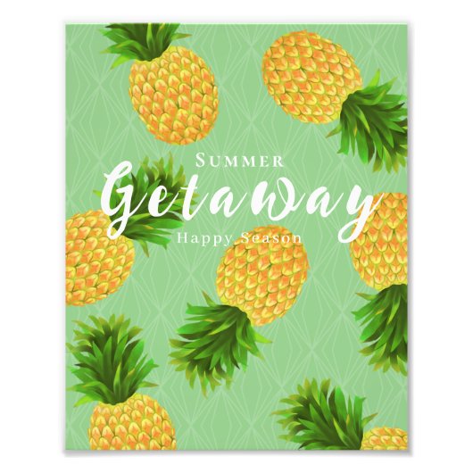 パイナップルグリーン フォトプリント            (正面)