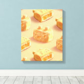 パイナップルケーキ キャンバスプリント (インサイチュ (ウッドフロア))