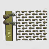 パイナップルゴルフタオルパーソナライズされた- Monogram ゴルフタオル (横)