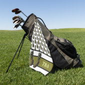 パイナップルゴルフタオルパーソナライズされた- Monogram ゴルフタオル (グリーン)