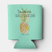 パイナップルサマーバケーションファパーソナライズされたミリ 缶クーラー (裏面)