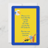 パイナップルサマービーチパーティー 招待状 (裏面)