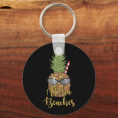 パイナップルサングラスアロハビーチハワイアンハワイ キーホルダー (正面)