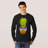 パイナップルサングラスビーチ夏 Tシャツ (正面フル)