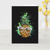パイナップルサングラス果実 カード (黄色い花)