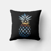 パイナップルサンセットとブルーの海波 クッション (裏面)