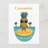 パイナップルサーファーがウェーブサンダー_Coveに乗る ポストカード (正面)