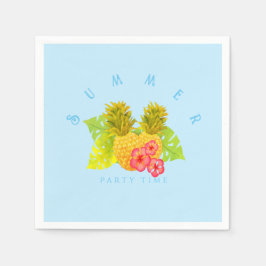 パイナップルシックブルー スタンダードカクテルナプキン