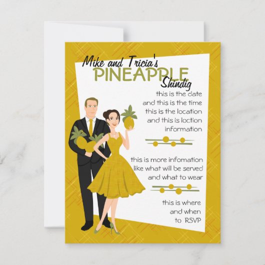 パイナップルシンディ 招待状 (正面)