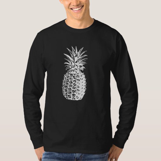 パイナップルシンプルアートワーク Tシャツ (正面)