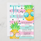 パイナップルジェンダーリビール招待状ハワイアンリビール 招待状 (正面)