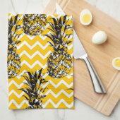 パイナップルジグザグ形 キッチンタオル (四つ折り)