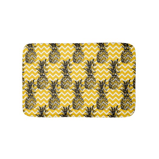 パイナップルジグザグ形 バスマット (正面)