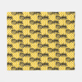 パイナップルジグザグ形 フリースブランケット (正面(横))