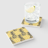 パイナップルジグザグ ストーンコースター (横)