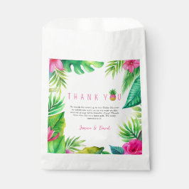 パイナップルジャングルパシファイヤーピンクの女の子ベビーシャワー フェイバーバッグ