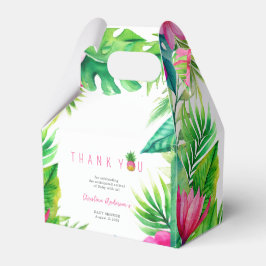 パイナップルジャングルパシファイヤーピンクの女の子ベビーシャワー フェイバーボックス