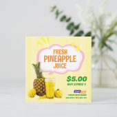パイナップルジュースのメニューフライヤー メニュー (スタンド正面)
